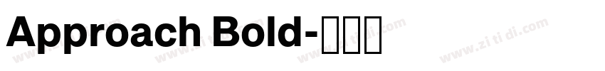 Approach Bold字体转换